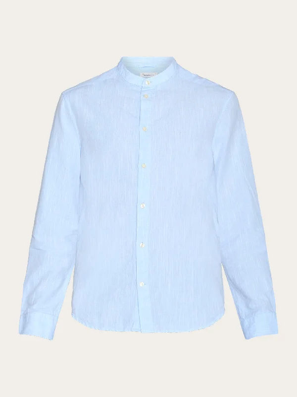 Men's Casual Friday Shirts for Relaxed Office DaysCustom fit linen stand collar shirt - Skyway