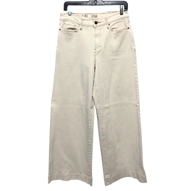 Classic Men's Jeans StyleJeans Wide Leg By Ana In Beige, Size:8