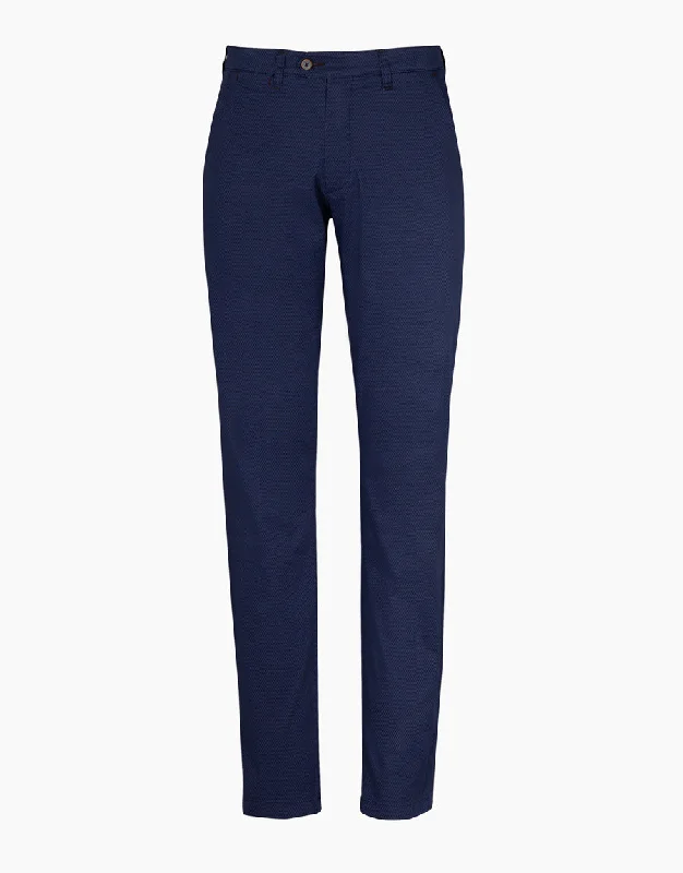 Soho blue printed chinos