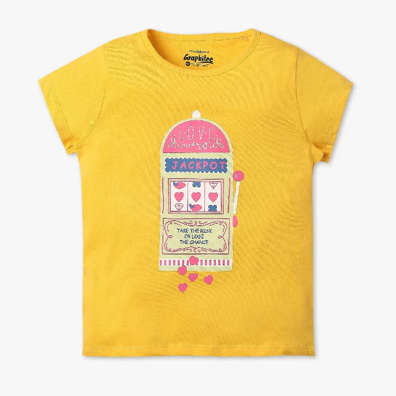 Men's Shirts with Graphic SleevesGirls Graphic Crew Neck Fun Playtime T-Shirt