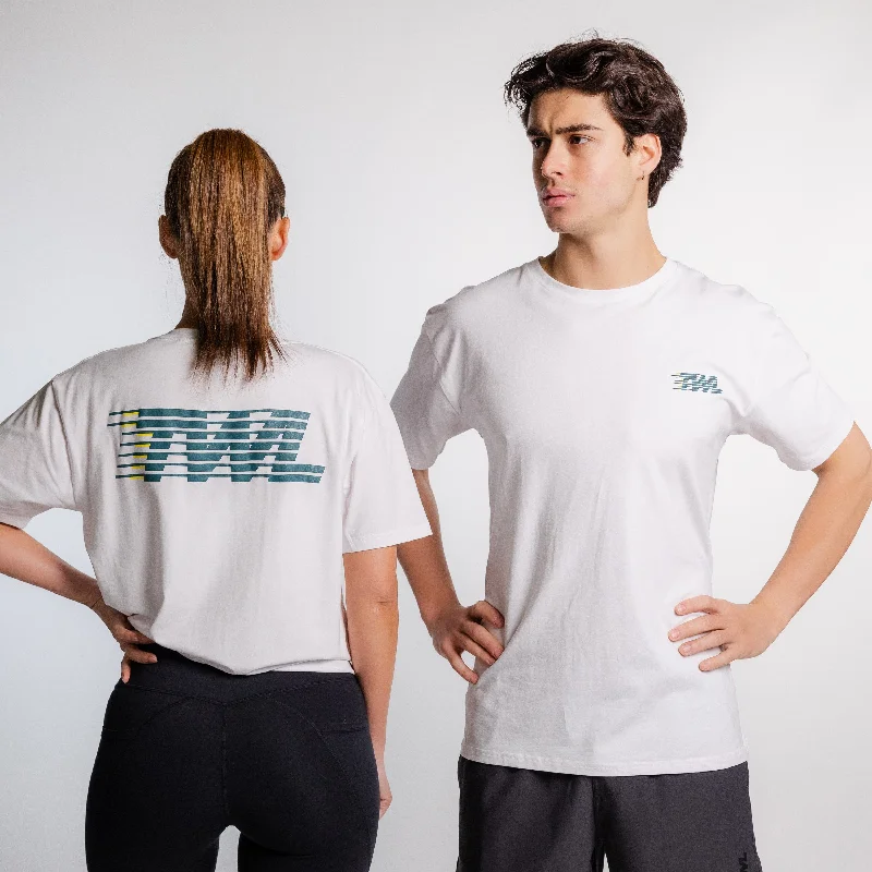 Men's Shirts with Rounded HemlinesTWL - OVERSIZED T-SHIRT - GREEN & GOLD