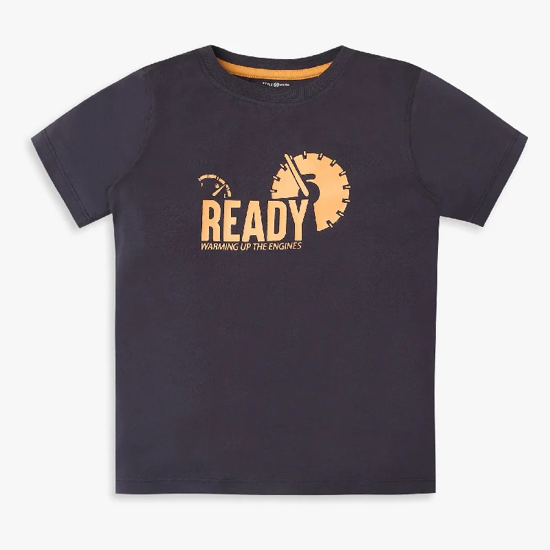 Layered Men's VestsBoys Regular Fit Printed T-Shirt