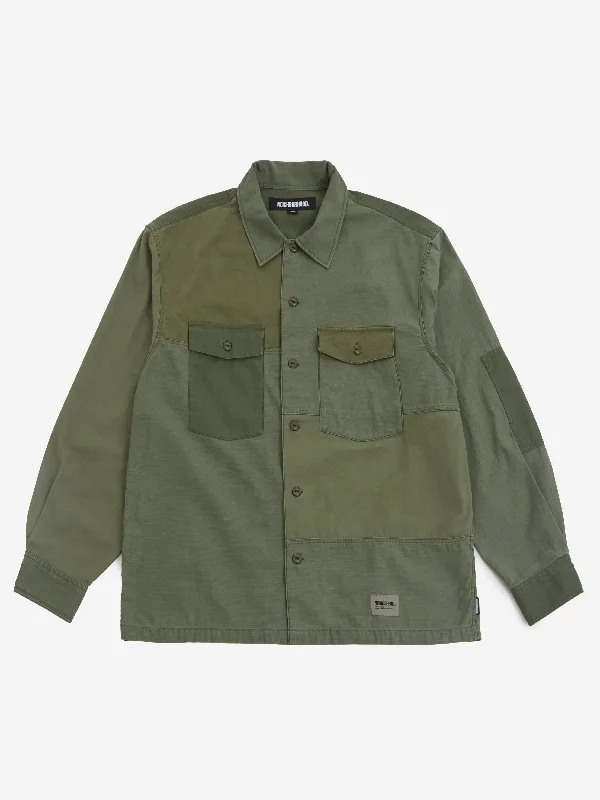 Men's Performance Shirts for Active LifestylesNeighborhood RM Utility Shirt Long Sleeve - Olive Drab