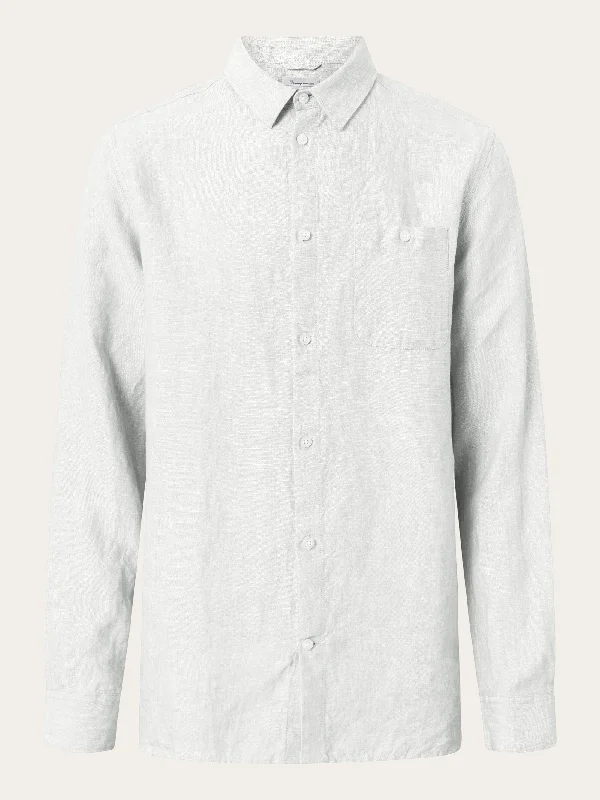 Men's French-Cuff Shirts for a Sophisticated EdgeLinen custom fit LS shirt - Bright White