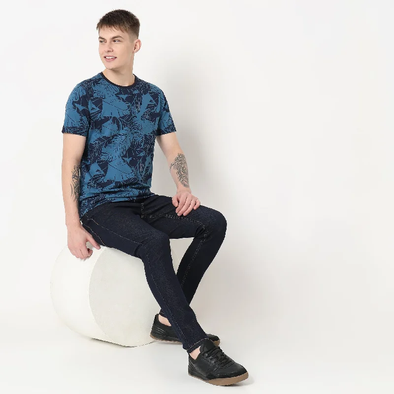 Men's Shirts with Antimicrobial TreatmentRegular Fit Printed T-Shirt