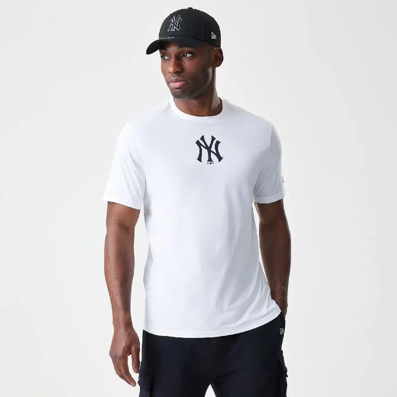 Men's Sleeveless TopsNew York Yankees MLB Logo White T-Shirt