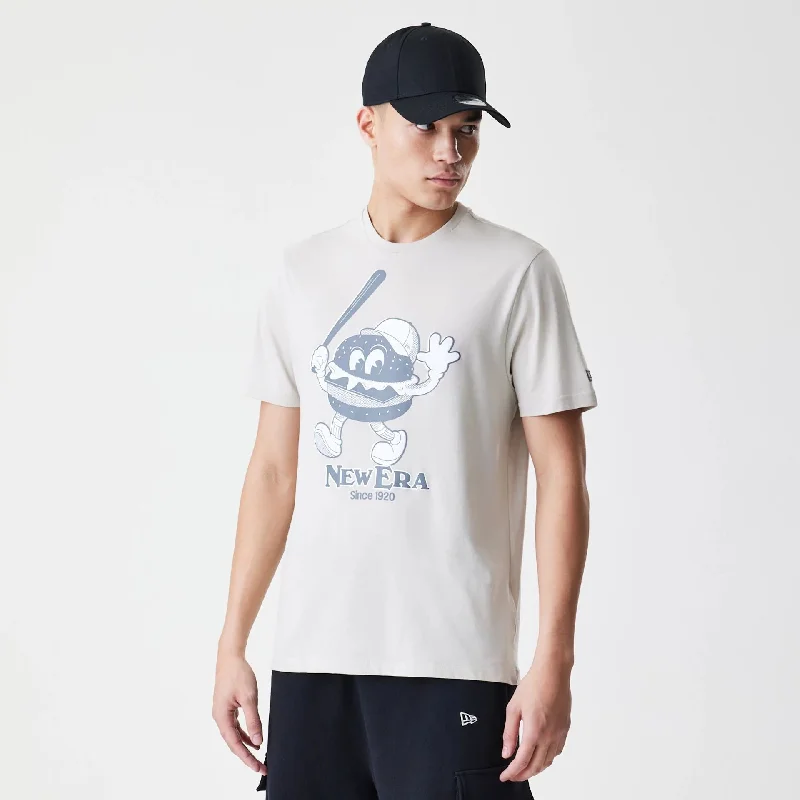Men's Shirts with Custom MonogramsNew Era Burger Graphic Cream T-Shirt