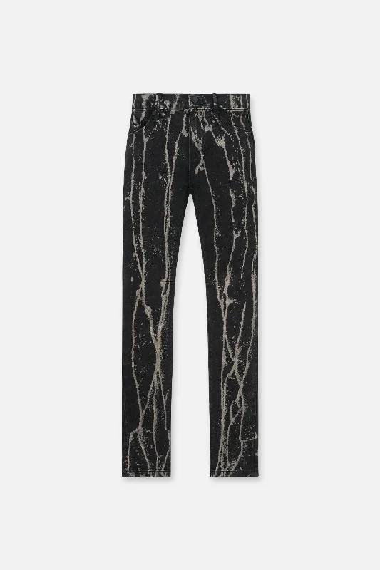 Men's Bootcut Jeans for a Flattering ShapeCLAYTON SKINNY JEAN | FADED BLACK PAINT