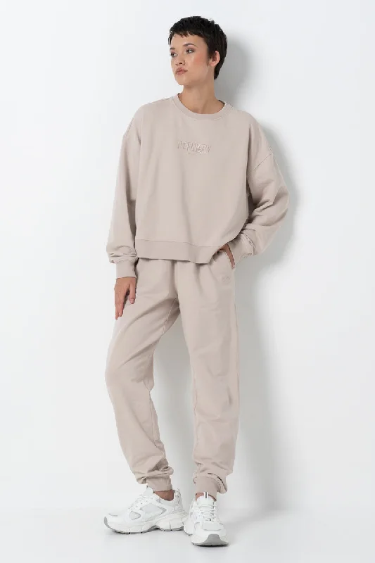 Men's Twill Pants for a Dressy LookTrack Pants _ 157979 _ Stone