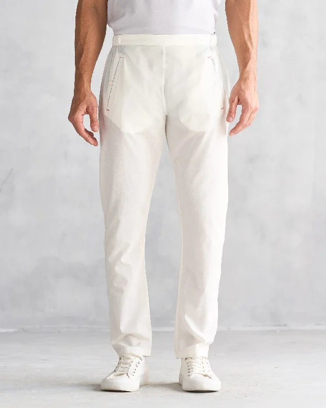 Men's Pants with Contrast StitchingKurta Pants - Ivory