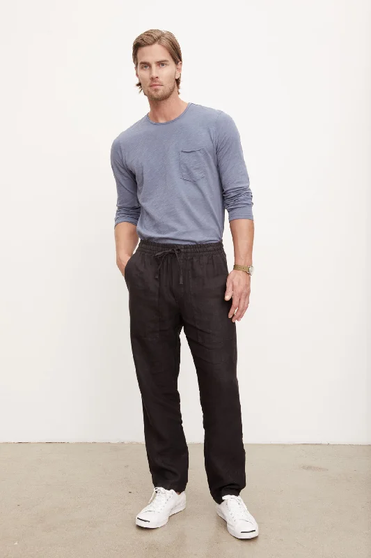 Men's Patterned Pants with ChecksPHELAN LINEN PANT