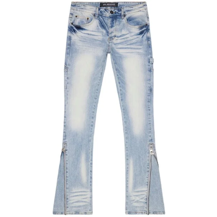 Layered Men's OverallsValabasas Streamline Stacked Flare Jean (Light Blue Wash) VLBS5046
