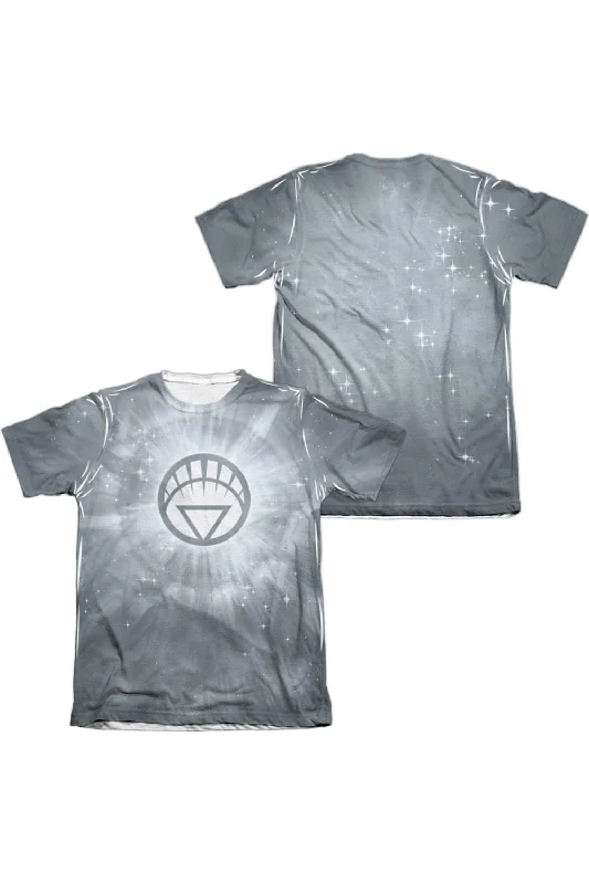 Men's Performance Shirts for SportsGreen Lantern White Energy (Front/Back Print) Adult 65/35 Poly/Cotton Short Sleeve Tee / T-Shirt