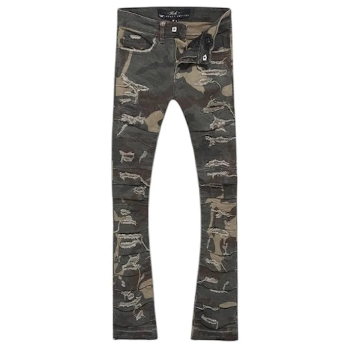 Men's Pants with Contrast WaistbandsKids Jordan Craig Stacked Ripple Effect Pants (Woodland) JTF1157CK