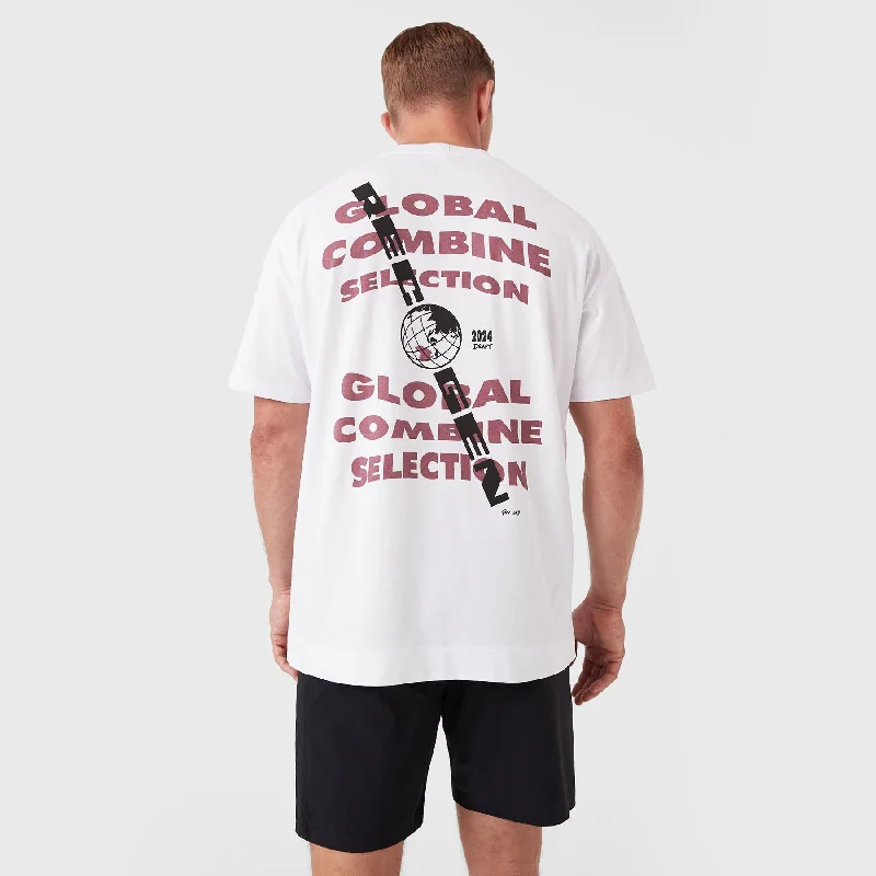 Men's Shirts with Scoop NecksREC GEN - Mass GCS Tee White