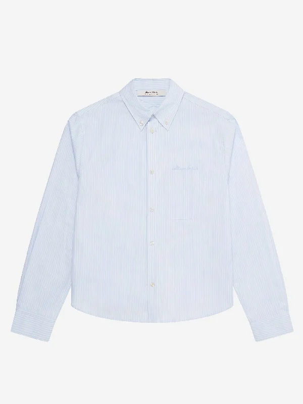 Men's Custom Dress Shirts for a Personalized Fitabout:blank Striped Oxford Shirt - White/Blue