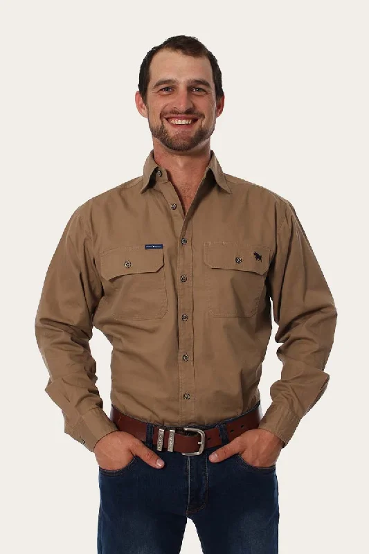 Men's Travel Shirts for Easy PackingKing River Mens Full Button Work Shirt - Clay