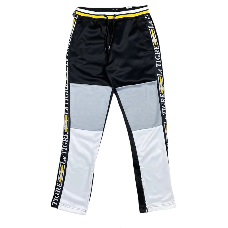 Men's Patterned Pants with PlaidsLe Tigre Tri Color Track Pant (Black/Yellow/White) - LT556GREY