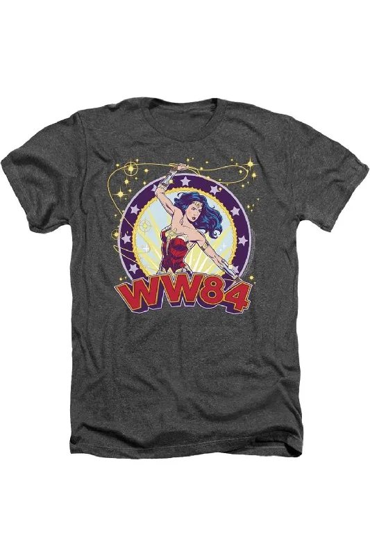 Men's Shirts with Graphic PrintsWonder Woman 84 Lasso Star Adult Heather Tee / T-Shirt