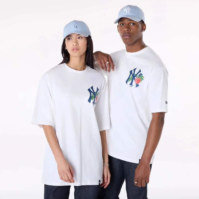 Lightweight Men's Linen ShirtsNew York Yankees MLB Fruit Open White T-Shirt