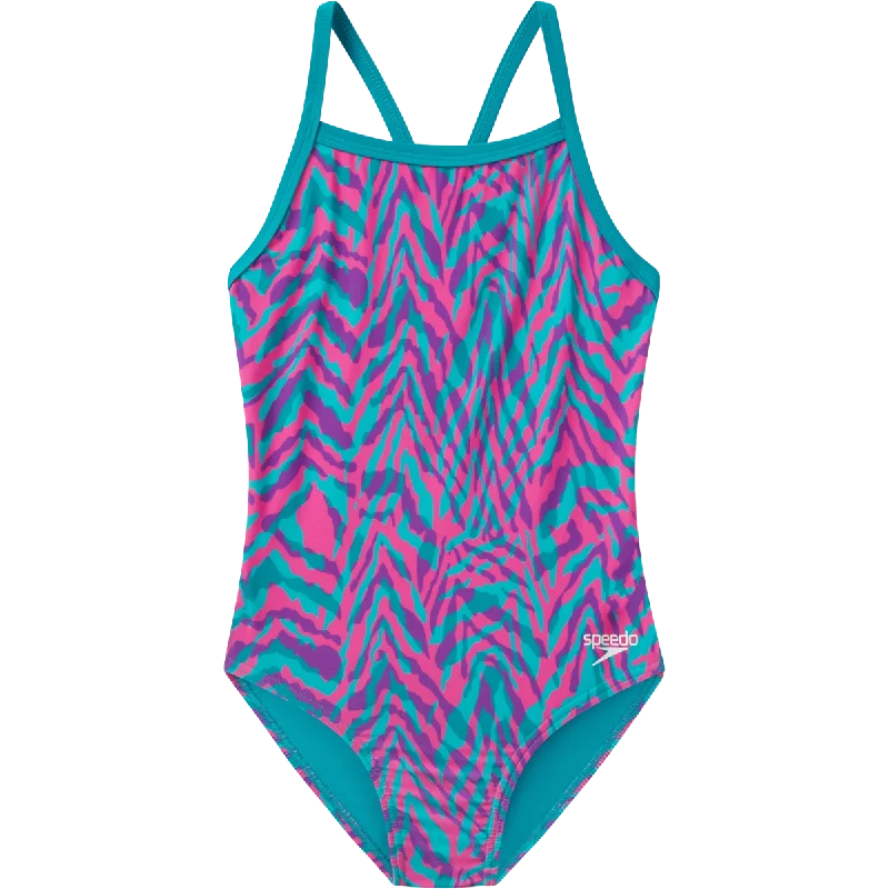 Youth Mini Vibe Printed Propel Back One Piece