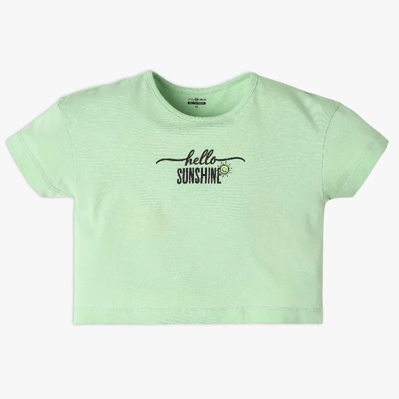 Men's Shirts with Floral PrintsGirl's Regular Fit Printed T-Shirt