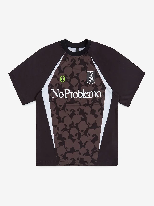 Men's Spread-Collar Shirts for a Bold StatementNo Problemo Area 51 Football Shirt - Black
