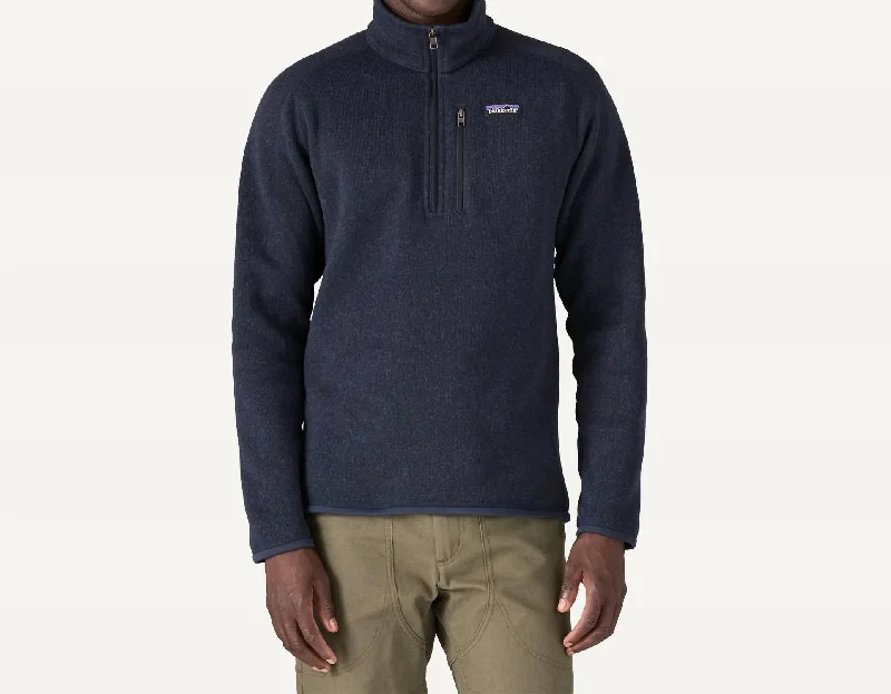 Men's Better 1/4 Zip Sweater In New Navy