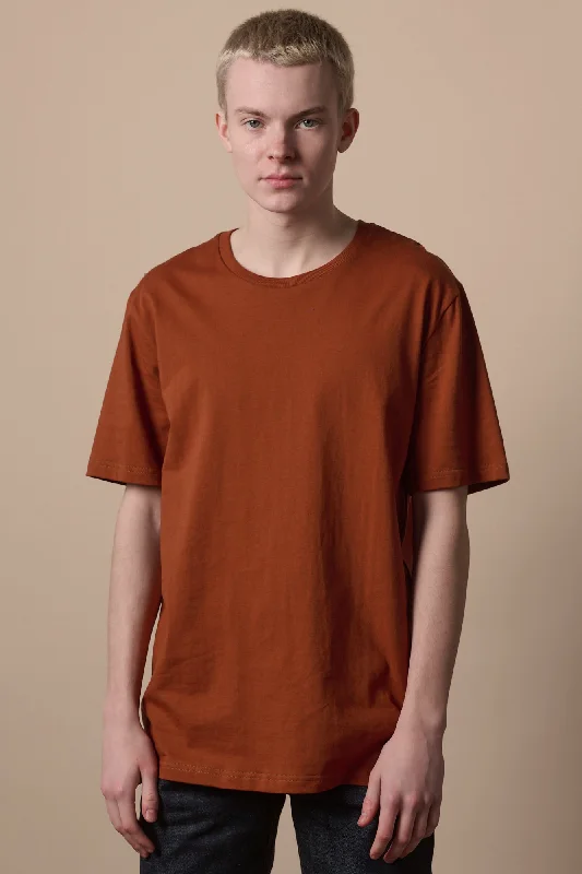Men's Skinny-Fit Shirts for a Trendy LookMen's Short Sleeve T Shirt - Cinnamon
