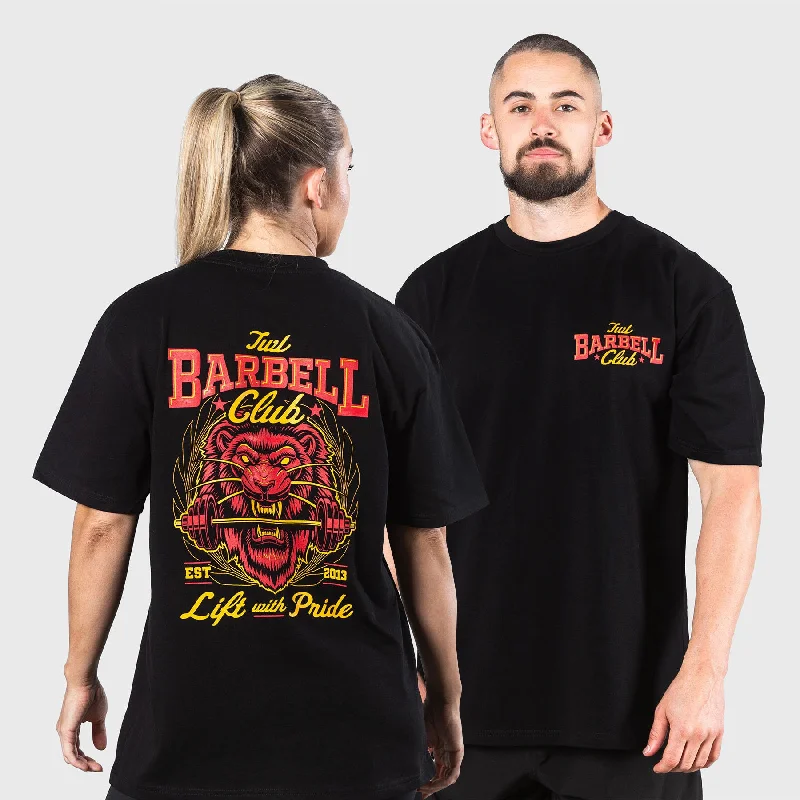 Men's Shirts with Single-Breasted DesignsTWL - LIFESTYLE OVERSIZED T-SHIRT - BARBELL CLUB - UNTAMED/BLACK