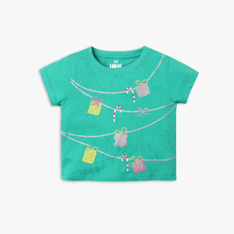 Men's Shirts for Beach OutingsGirls Regular Fit Printed T-Shirt