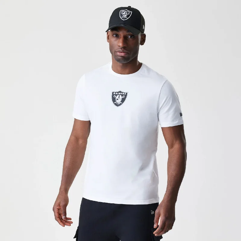 Layered Men's VestsLas Vegas Raiders NFL Logo White T-Shirt