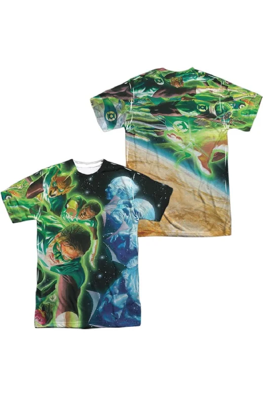 Men's Shirts with Belt LoopsGreen Lantern Guardians (Front/Back Print) Short Sleeve Adult 100% Poly Crew Tee / T-Shirt