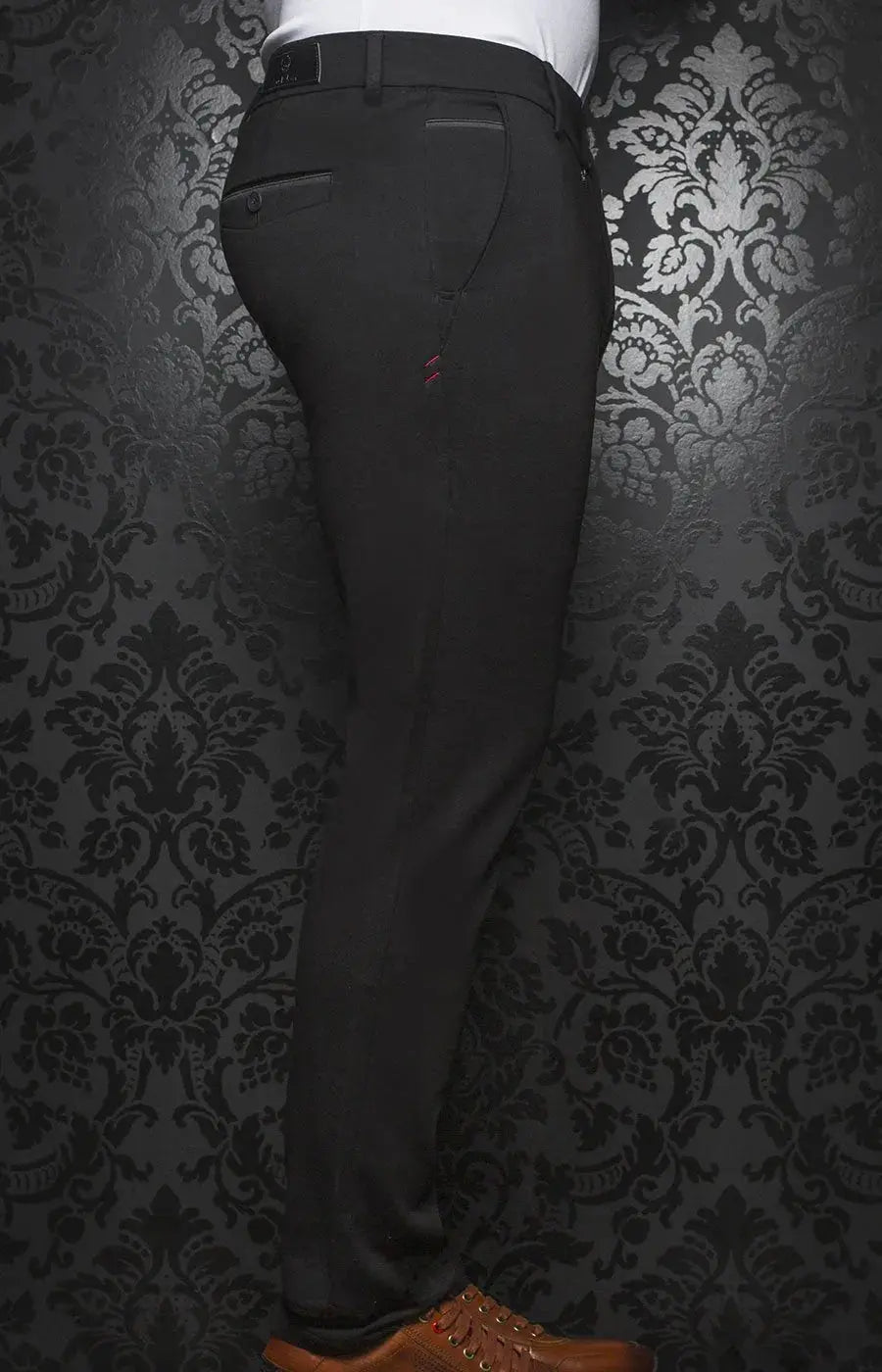 Men's Pants with Functional PocketsAU NOIR I Ultra Stretch Pants I Beretta Black