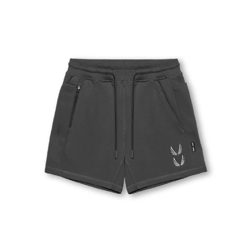 Men's Sports Pants for Active Lifestyles0867. Tech-Terry™ Sidelock Sweat Short - Space Grey "Stacked Wings"
