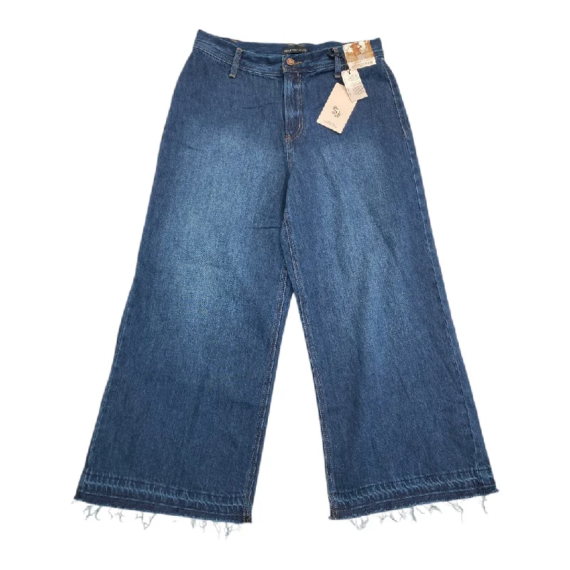 Men's Jeans with Elastic WaistbandsJeans Cropped By Cmc In Blue Denim, Size:8