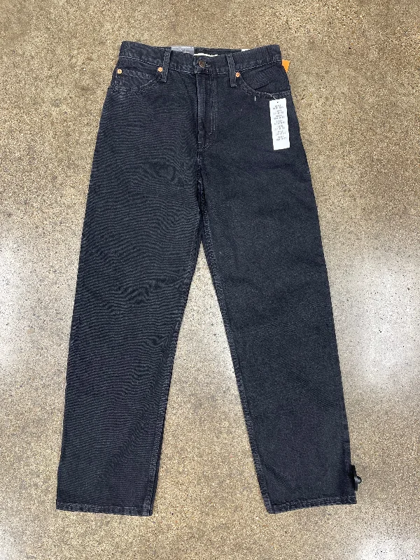 Baggy Men's JeansJeans Boyfriend By Levis In Black Denim, Size:2