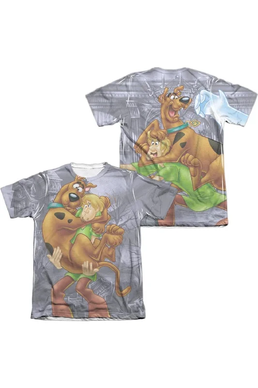 Men's Shirts with Floral PrintsScooby Doo Scooby And Shaggy (Front/Back Print) Adult Poly/Cotton Short Sleeve Tee / T-Shirt