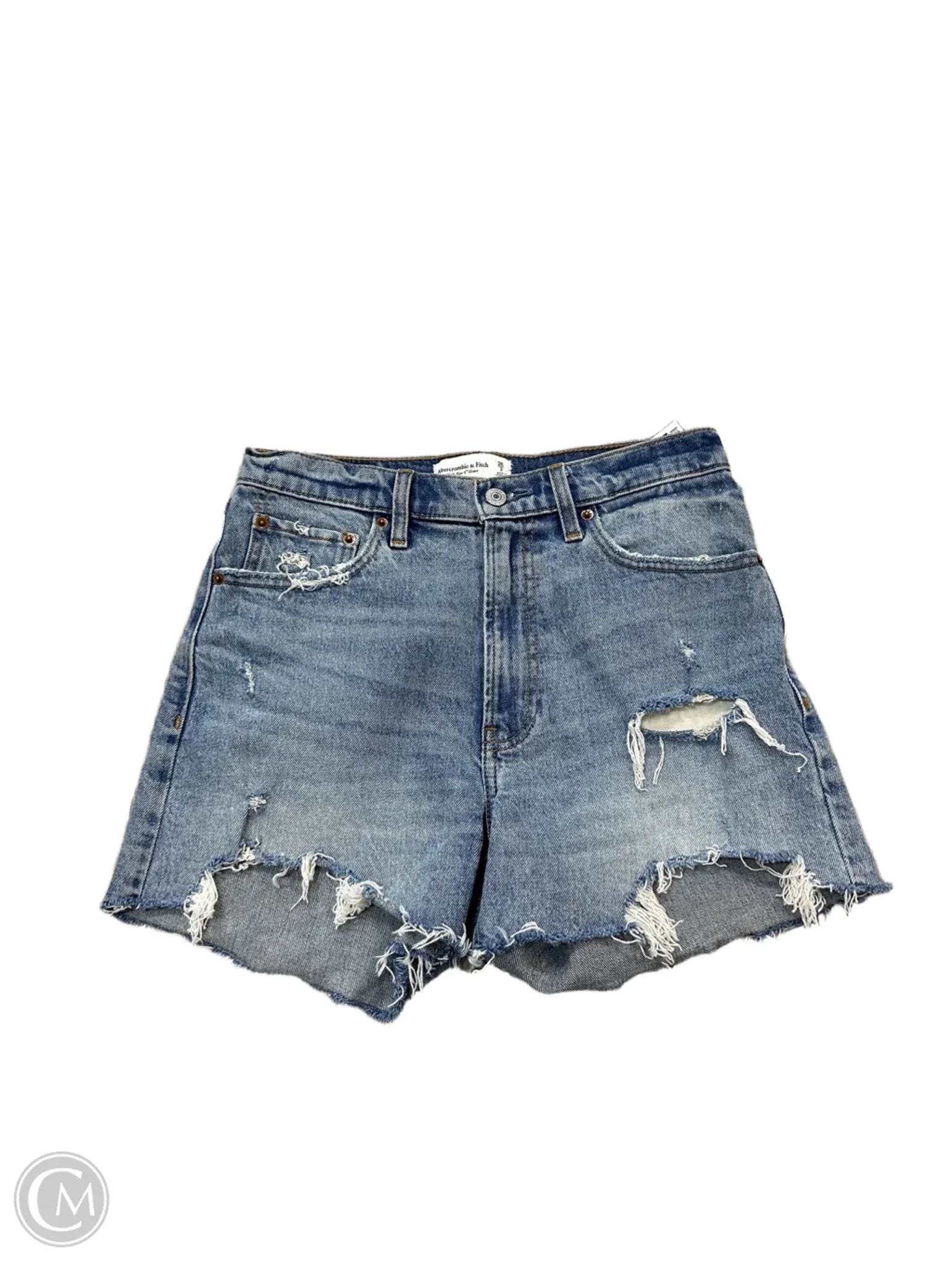 Men's High-Waisted Pants for a Retro StyleShorts By Abercrombie And Fitch In Blue Denim, Size: 2