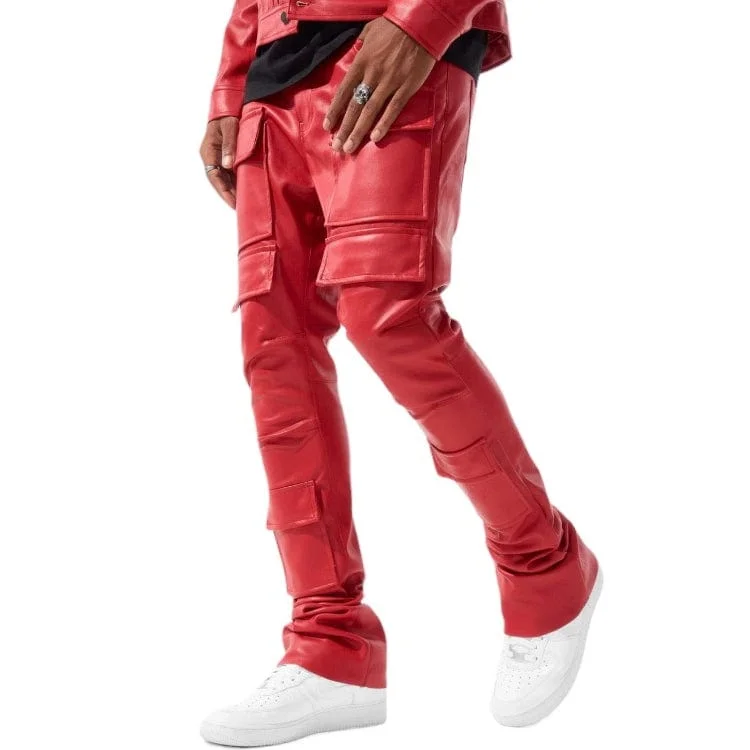 Lightweight Men's Linen PantsJordan Craig Ross Stacked Thriller Cargo Pants (Red) JRF1218