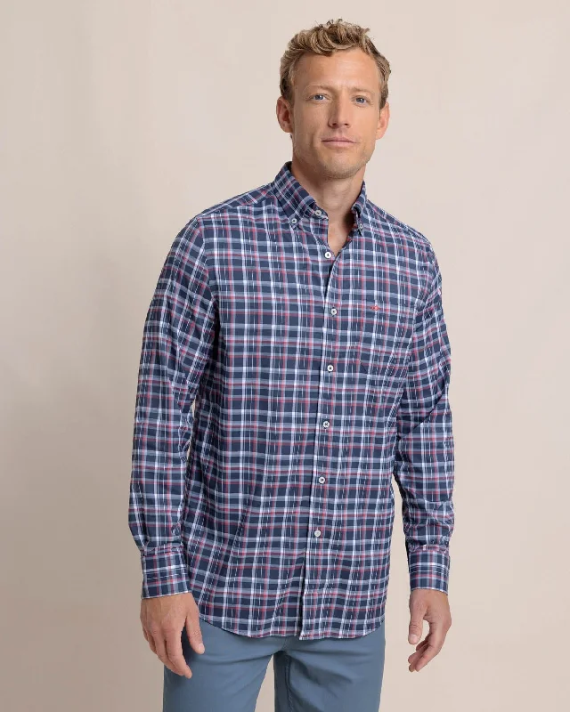 Layered Men's Henley ShirtsBellinger Intercoastal Plaid Long Sleeve Sport Shirt