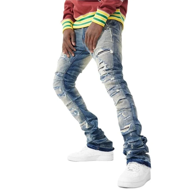 Men's Pants with Water-Resistant FabricJordan Craig Martin Stacked Ripple Effect Denim (Desert Storm) JTF1157