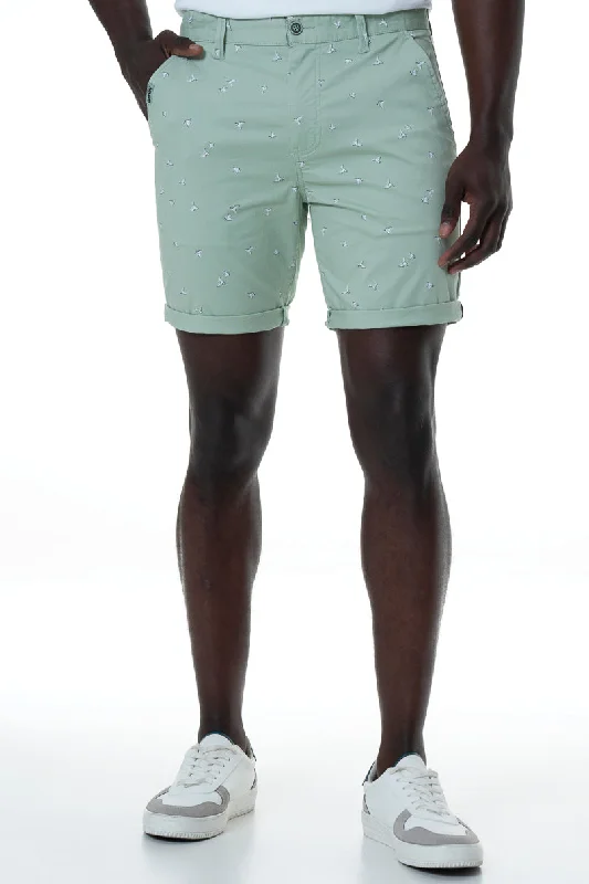 Men's Patterned Pants with PlaidsChino Shorts _ 154348 _ Sage