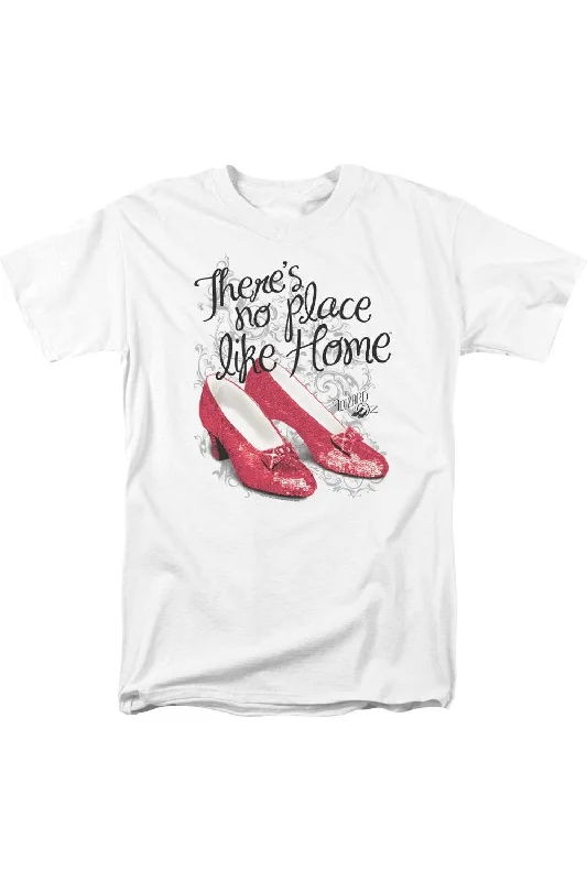 Men's Shirts with Plaid PatternsWizard Of Oz Ruby Slippers Short Sleeve Adult Tee / T-Shirt