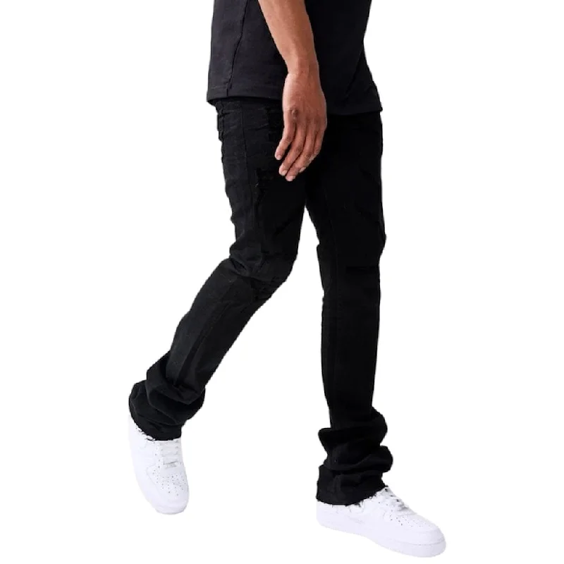 Stylish Men's Cargo PantsJordan Craig Martin Stacked Denim Pants (Black) JTF956