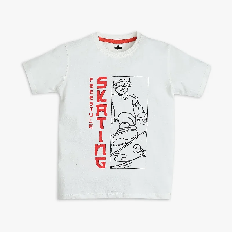 Men's Shirts with Pleated HemlinesBoys Regular Fit Graphic T-Shirt