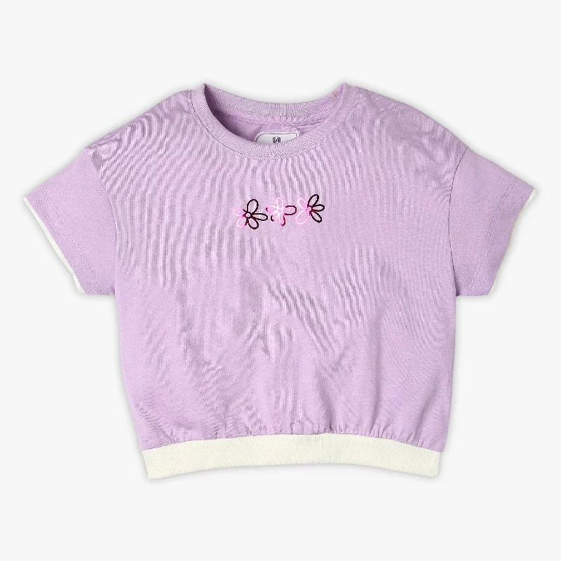 Men's Shirts with Spread CollarsGirl's Regular Fit Solid T-Shirt