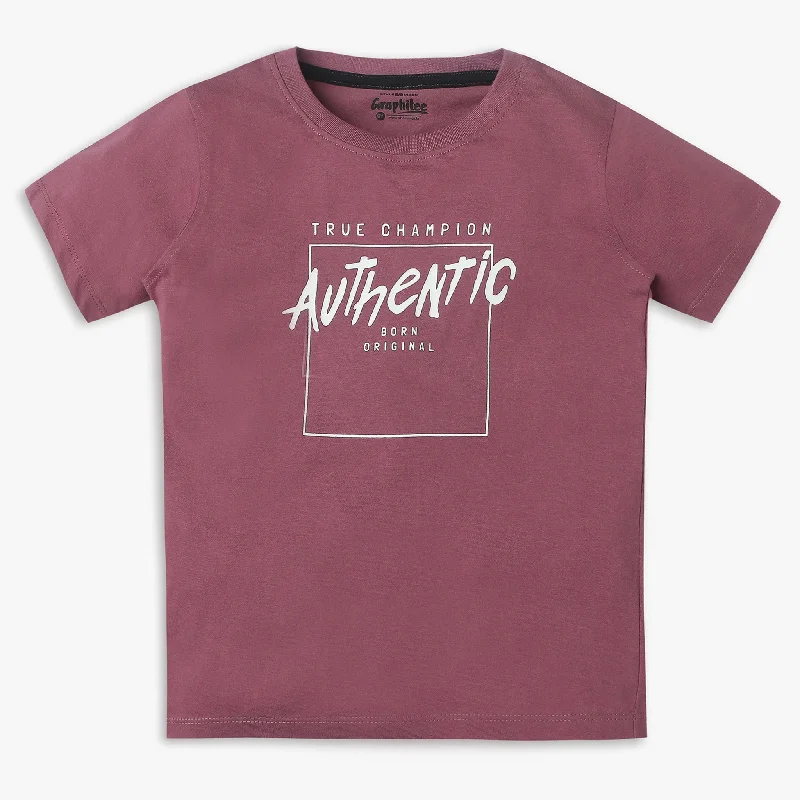 Solid-Colored Men's ShirtsBoys Regular Fit Printed T-Shirt