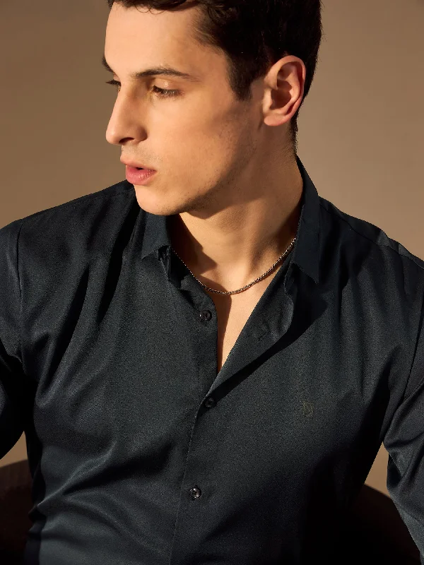 Men's Weekend Shirts for Leisurely OutingsBlue: Men's Premium Satin Party Shirt