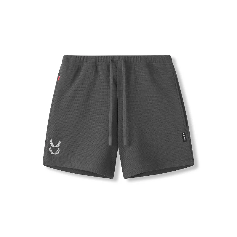 Men's Pants with Button-Down Pockets0954. Waffle Knit Sweat Short - Space Grey